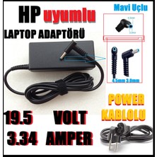 Ata Elektronik Hp Adaptör 65W Mavi Uç 19.5V 3.33A Laptop Şarj Aleti Cihazı Adaptör Mavi Uç 19.5 Volt 3.34A