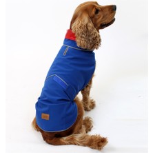 Max Design Soft Shell Bel Bantlı Mavi Pet Yağmurluk Köpek Kedi Kıyafeti