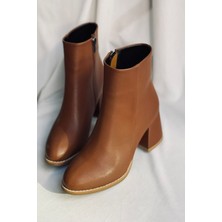 Mida Shoes 400 Taba Deri Kadın Bot