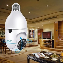 Gunkes Wifi 360 Panoramik Ampul Kamera Gece Görüş Ses Akıllı Hareket Algılayıcı