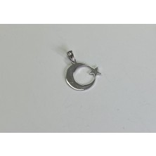 Silverpoint Ay Yıldız Figürlü Kolye Ucu