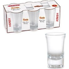 Vidrex Funda Kahve Yanı Su Bardağı 6'lı