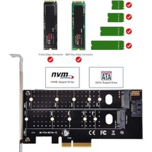 M.2 Nvme SSD To Pci-E X4 Sata 4898P Çevirici Adaptör Dönüştürücü