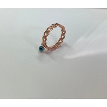 Silverpoint Rose Kaplama Sallantılı Göz Detay Yüzük