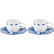 Karaca Fine Pearl Azur 2 Kişilik Kahve Fincan Takımı 100 ml