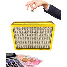 Qussine Hedefli Para Biriktirme Kutusu Parabox Hedef Kumbarası 10.000 Ahşap Kumbara