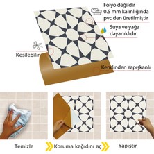 Tink Kendinden Yapışkanlı Yıldızlı Desenli Pvc Karo 30x30 cm 11 Adet 1m2