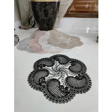 Neu Bella Home Neubella Home Amerikan Servis Özel Nakış Tasarım Supla Nehir Masa Ve Sunum Takımı Çeyizlik Siyah
