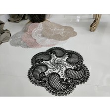 Neu Bella Home Neubella Home Amerikan Servis Özel Nakış Tasarım Supla Nehir Masa Ve Sunum Takımı Çeyizlik Siyah