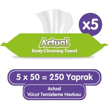 Actual Vücut Temizleme Havlusu 50X5 (250 Yaprak)