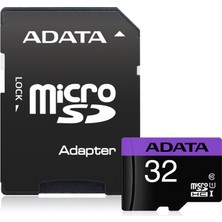 Adata Premier 32GB 80MB/s microSDHC UHS-I Class10 Hafıza Kartı + Adaptör AUSDH32GUICL10-RA1