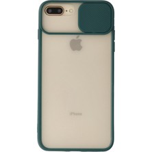 Newface Iphone 7 Plus Kılıf Palm Buzlu Kamera Sürgülü Silikon - Yeşil