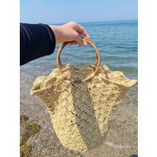 Verda Desing Istiridye Model Plaj Çantası El Örgüsü