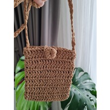 Hasır Küçük Omuz Çantası El Örgüsü