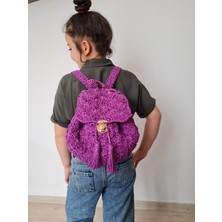 Verda Desing Hasır Yelpaze Model Çocuk Sırt Çantası El Örgüsü