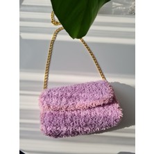 Teddy Peluş Omuz Çantası Pembe