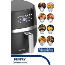 Goldmaster Profry Dijital Dokunmatik 8 Ön Programlı 4.3 Litre Airfryer Yağsız Kızartma Sıcak Hava Fritöz GM7467