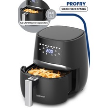 Goldmaster Profry Dijital Dokunmatik 8 Ön Programlı 4.3 Litre Airfryer Yağsız Kızartma Sıcak Hava Fritöz GM7467