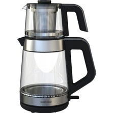 Goldmaster GM-8325 Deluxe Kettle Özellikli Cam Inox Çay Makinesi