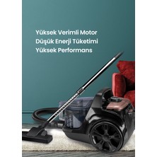 Goldmaster GM-7580 Eva Toz Torbasız Elektrikli Süpürge - Siyah