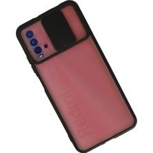 Newface Xiaomi Redmi 9t Kılıf Palm Buzlu Kamera Sürgülü Silikon - Siyah