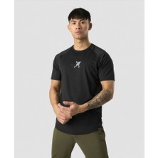 Solo Fitness Siyah Erkek Bolt Sporcu T-Shirt