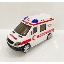 Mavi Düşler 3D Işıklı Sesli Sirenli Pilli Oyuncak Ambulans Araba 112 Acil Kurtarma