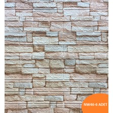Renkli Duvarlar NW46 Kendinden Yapışkanlı  Çok Renkli Taş Kahve Köpüğü Kendinden Yapışkanlı Paneli 70X77 cm