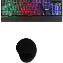 Rampage KB-R66 Bubble USB Gökkuşağı Aydınlatmalı Q Multimedia Gaming Klavye + Mouse Pad Set