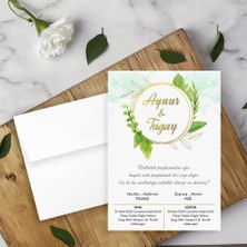 Seyhan Davetiye Beyaz Zarflı Davetiye Düğün - Nişan - Kına - Nikah (100 Adet)
