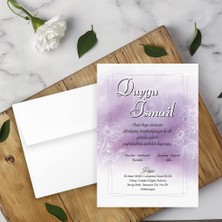 Seyhan Davetiye Beyaz Zarflı Davetiye Düğün - Nişan - Kına - Nikah (100 Adet)