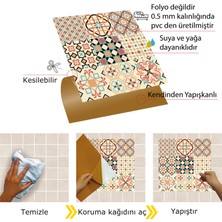 Kendinden Yapışkanlı Japon Desenli Pvc Karo 30x30 cm 11 Adet 1m2