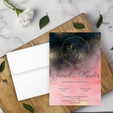 Seyhan Davetiye Beyaz Zarflı Davetiye Düğün - Nişan - Kına - Nikah (100 Adet)