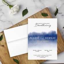 Seyhan Davetiye Beyaz Zarflı Davetiye Düğün - Nişan - Kına - Nikah (100 Adet)