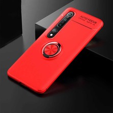 Fibaks Xiaomi Mi 10 Kılıf Yüzüklü Standlı Autofocus Shockproof Ravel Silikon