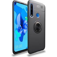 Fibaks Huawei P40 Lite E Kılıf Yüzüklü Standlı Autofocus Shockproof Ravel Silikon