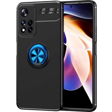 Fibaks Xiaomi Redmi Note 11 Pro 5g Kılıf Yüzüklü Standlı Autofocus Shockproof Ravel Silikon