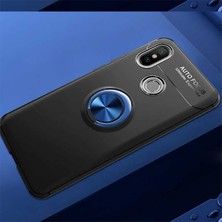 Fibaks Xiaomi Redmi Note 7 Kılıf Yüzüklü Standlı Autofocus Shockproof Ravel Silikon