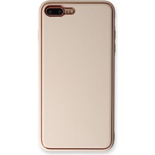 Newface Iphone 8 Plus Kılıf Coco Deri Silikon Kapak - Gold