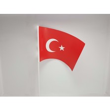 Ambalaj ve Parti Dünyası Çubuklu Kağıt Türk Bayrağı 10 Adet