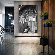 SML Tablo Gazi Mustafa Kemal Atatürk Büyük Önder Portresi Kanvas Tablo