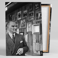 SML Tablo Gazi Mustafa Kemal Atatürk Büyük Önder Portresi Kanvas Tablo