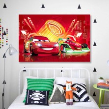 SML Tablo Arabalar Filmi Şimşek Mcquenn ve Francesco Kanvas Tablo