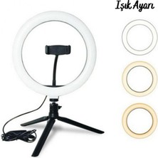 Gunkes 8inç 20CM Youtube Instagram Tiktok Selfie Stüdyo Video Fotoğraf Ring Light Tripod LED Halka Işık