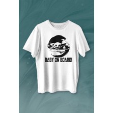 Kendim Seçtim Baby On Board Yoda Star Wars Bebek Mandalorian Jedi Baskılı Tişört  T-Shirt