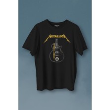 Kendim Seçtim Metallica Iron Cross Gitar Baskılı Tişört  T-Shirt