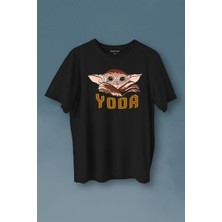 Kendim Seçtim Baby On Board Yoda Star Wars Kahverengi Bebek Mandalorian Baskılı Tişört  T-Shirt