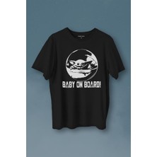 Kendim Seçtim Baby On Board Yoda Star Wars Bebek Mandalorian Jedi Baskılı Tişört  T-Shirt