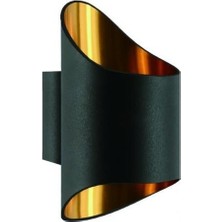 Cata Siyah ve Gold Çelik Kasa G9 Duylu Sıva Üstü Dekoratif Armatür ( Ct - 5426 )