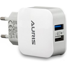 Auris Micro USB Kablo ve Adaptör Şarj Seti 3.4A Çift USB Hızlı Şarj Teknolojisi ARS-CH17